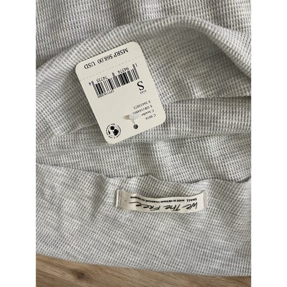 WE THE FREE NWT Gigi Off the Shoulder Ribbed Top Women's Size Small Gray - Picture 9 of 10